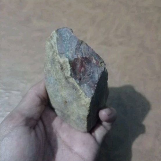 Natural Bongkahan bahan batu akik lumut merah/red jasper/merah ati ayam klasik