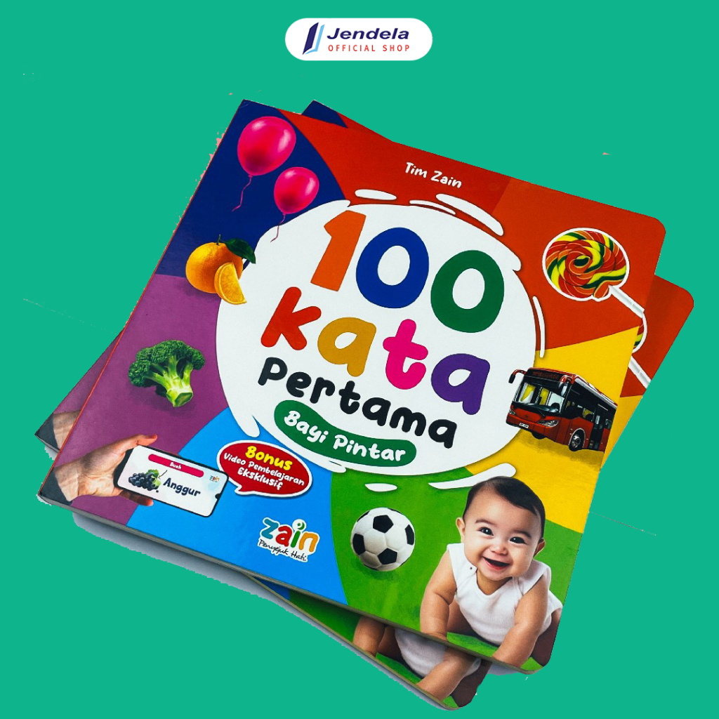 Buku Anak Boardbook Aktivitas Anak 100 Kata Pertama Bayi Pintar - Zain Aqwam Soft Babybook