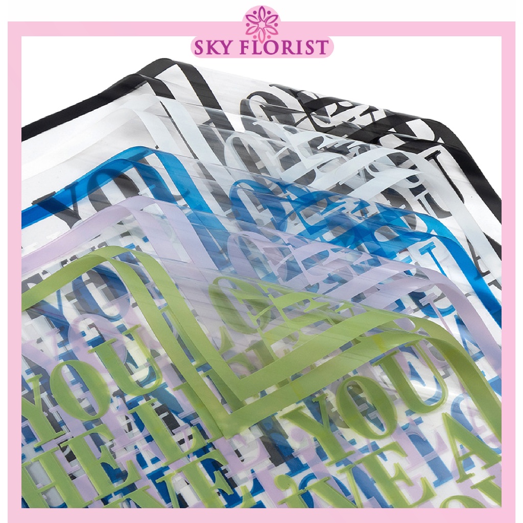 

20 LEMBAR Kertas Buket Bunga Transparan Flower Wrapping Paper Cellophane Transparan Valantine KB6124