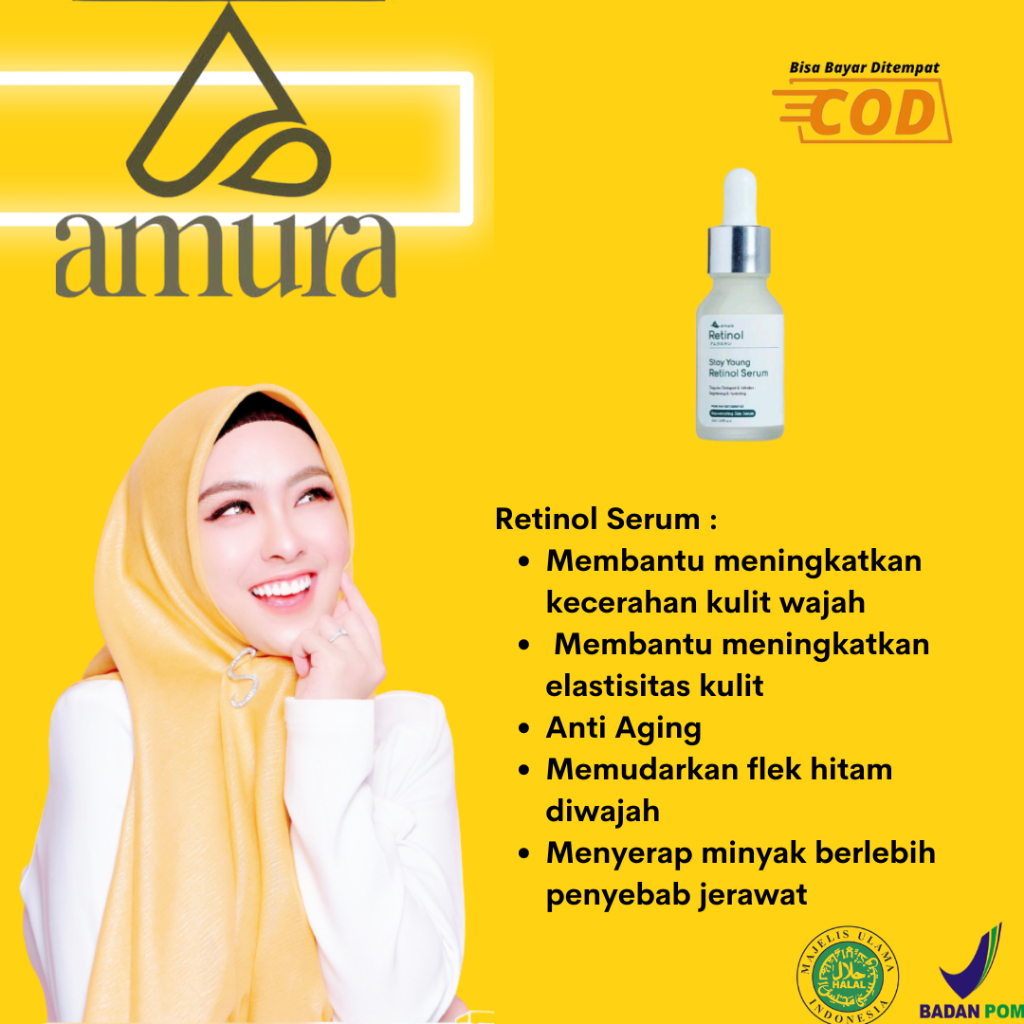 Amura Retinol Serum - Atasi Flek Hitam & Kerutan