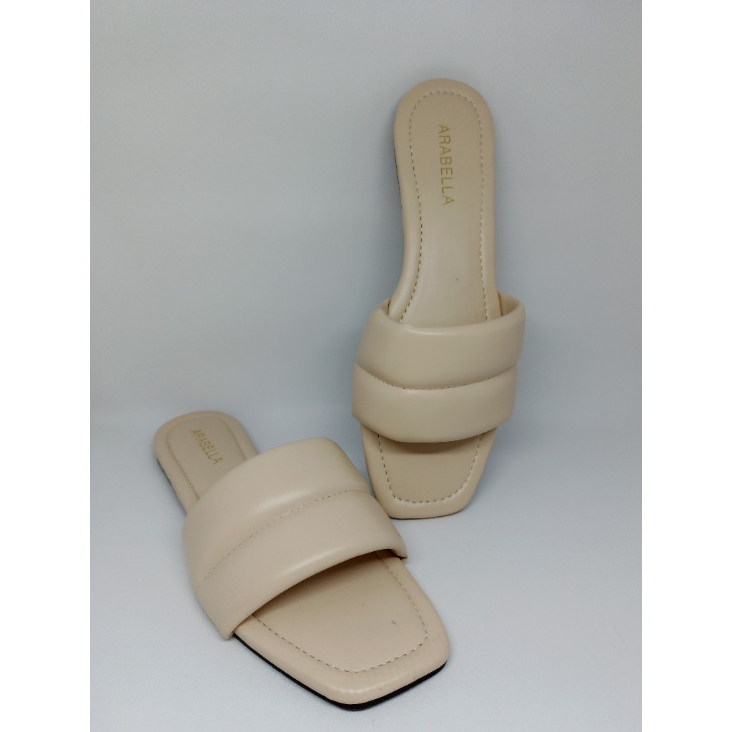 Sandal Teplek Wanita Sendal Flat Hak Datar Selop Slip On Casual Remaja Kekinian Terbaru Viral