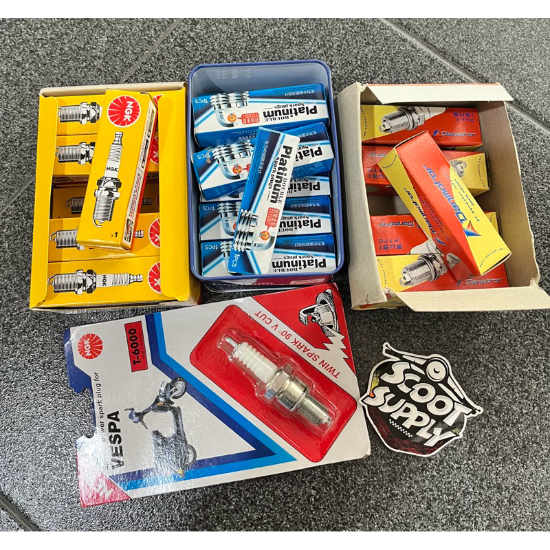 Busi Vespa Drat Panjang & Drat Pendek Vespa Super Sprint PX Exclusive Excel PS Strada  VBB Danmotor 