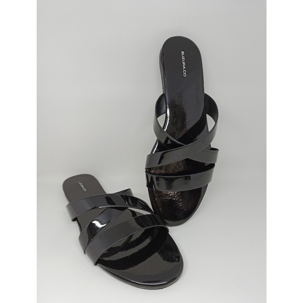Sandal Teplek Wanita Sendal Flat Hak Datar Selop Slip On Casual Remaja Kekinian Terbaru Viral