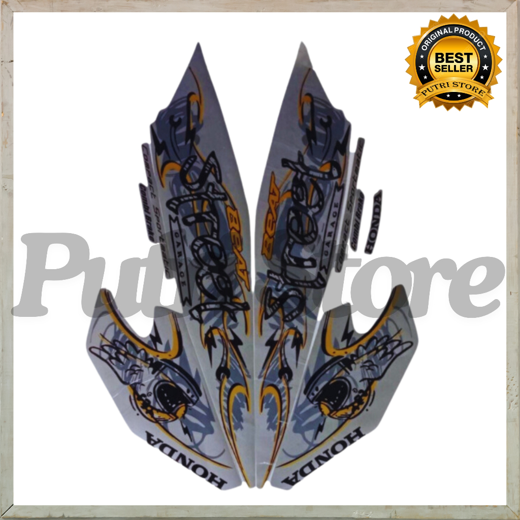 Stiker Striping Honda Beat Street 2021 Silver List Body Motor Beat Street 2021