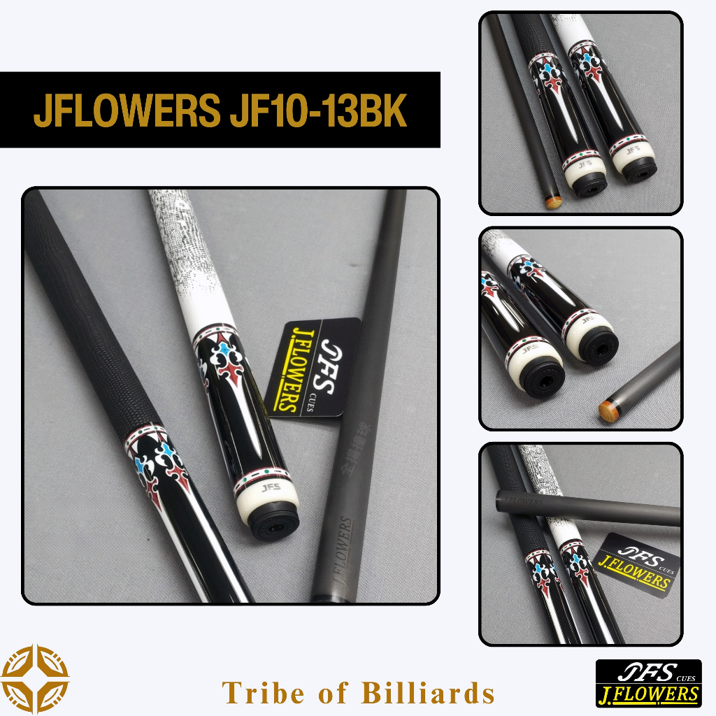 JFLOWERS - Stick Billiard - JF10-13BK (Black/Hitam)