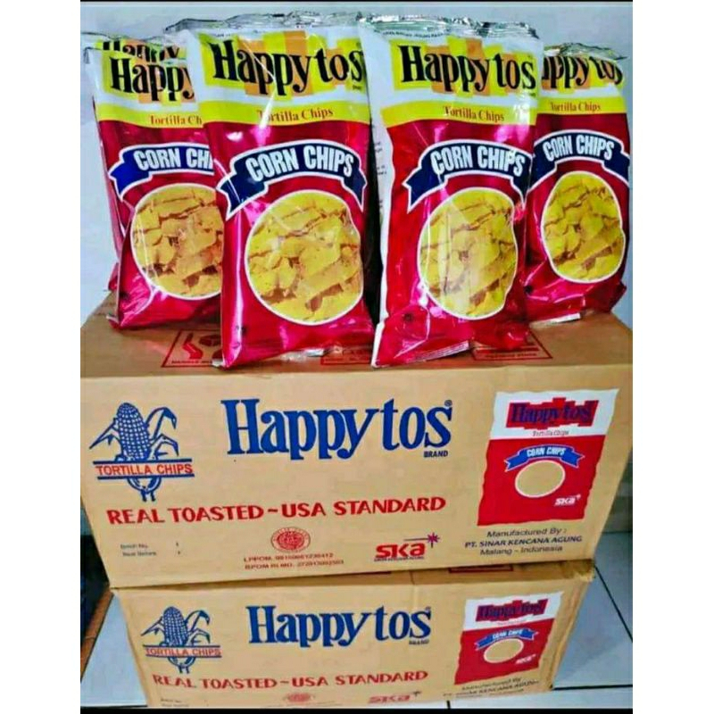 

HAPPYTOS TORTILA CHIPS MERAH 1DUS/16pcs 140gr SG