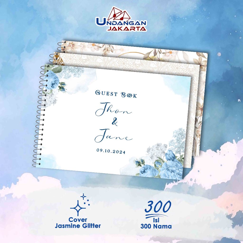 

Undangan Jakarta Buku Tamu Softcover Premium 1 Buku Isi 300 Tamu