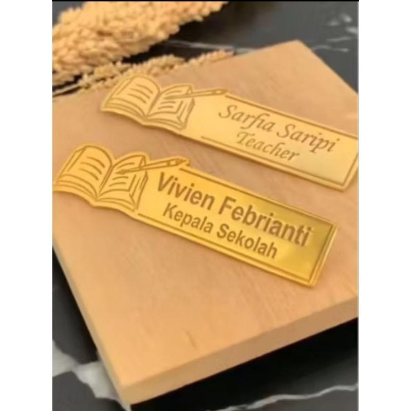 BROS NAMA PIN NAMA ukir nama dan profesi lapis emas gold
