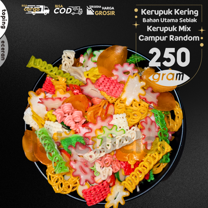 

Kerupuk Kering 250g MIX CAMPUR RANDOM by Lahawelah