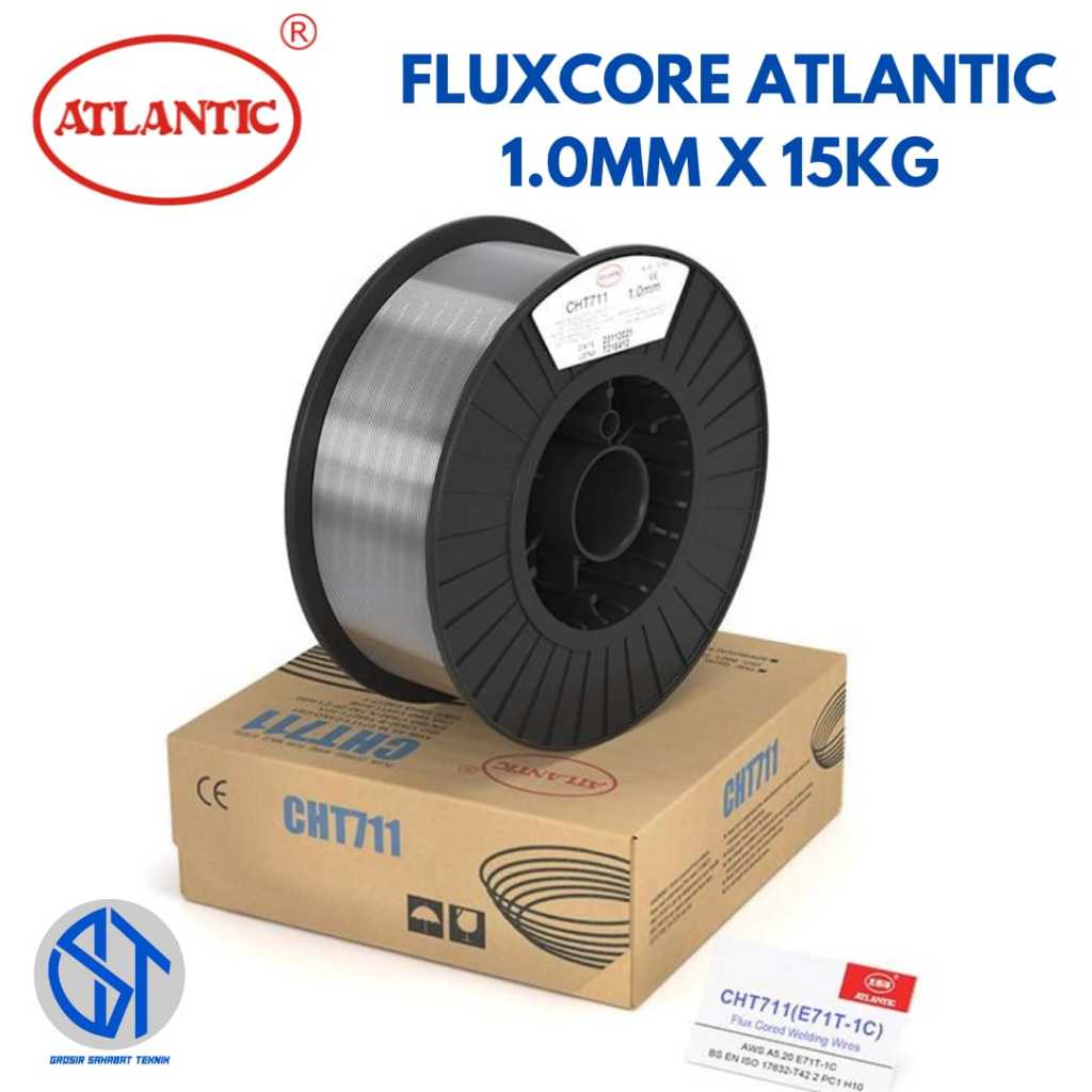 KAWAT LAS CO MIG ATLANTIC CHT711 1,0MM AWS A5.20E71T-1C /ATLANTIC CHT711 1,0MM X 15KG