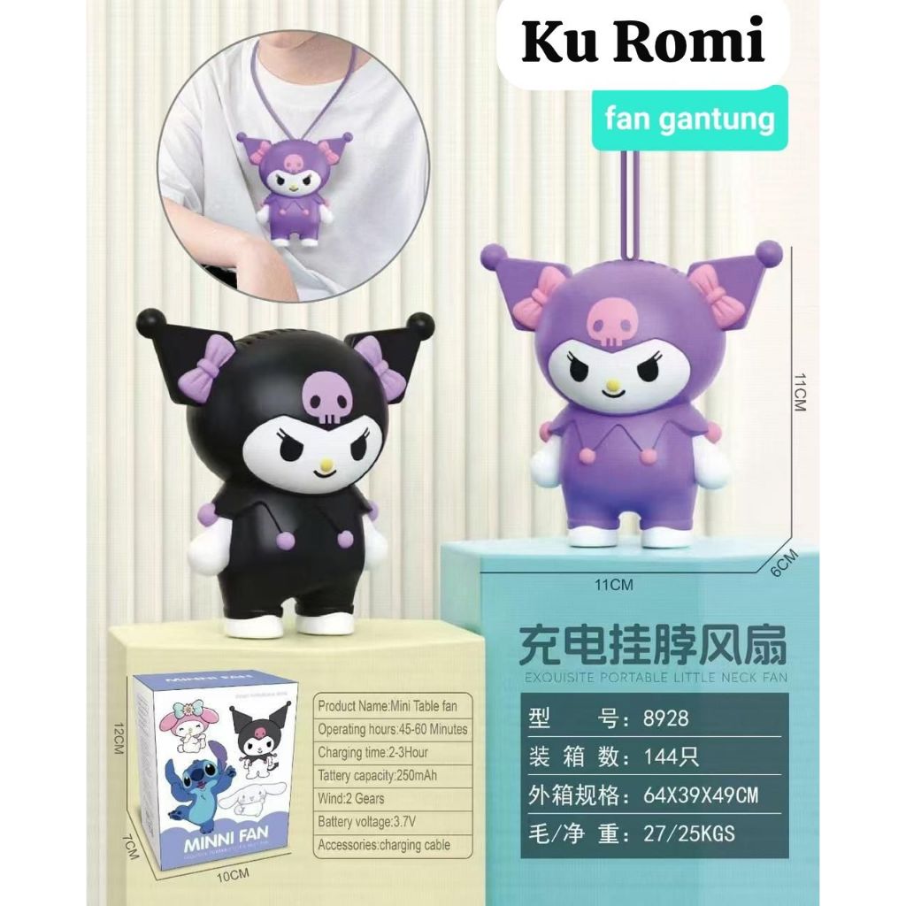 

kipas leher fan kuromi mini van rizqi satuan