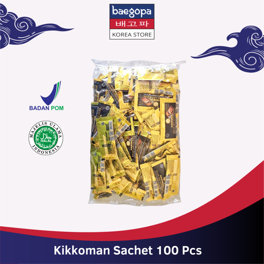 

KIKKOMAN Shoyu Kecap Asin Jepang Sachet 5ml x 100 pcs Halal--