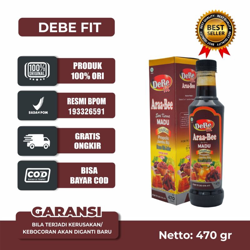 

DEBEFIT ARAABEE Madu Sari Kurma Madu Angkak DBD Thyphus Debefit Madu Angkak - 470gr