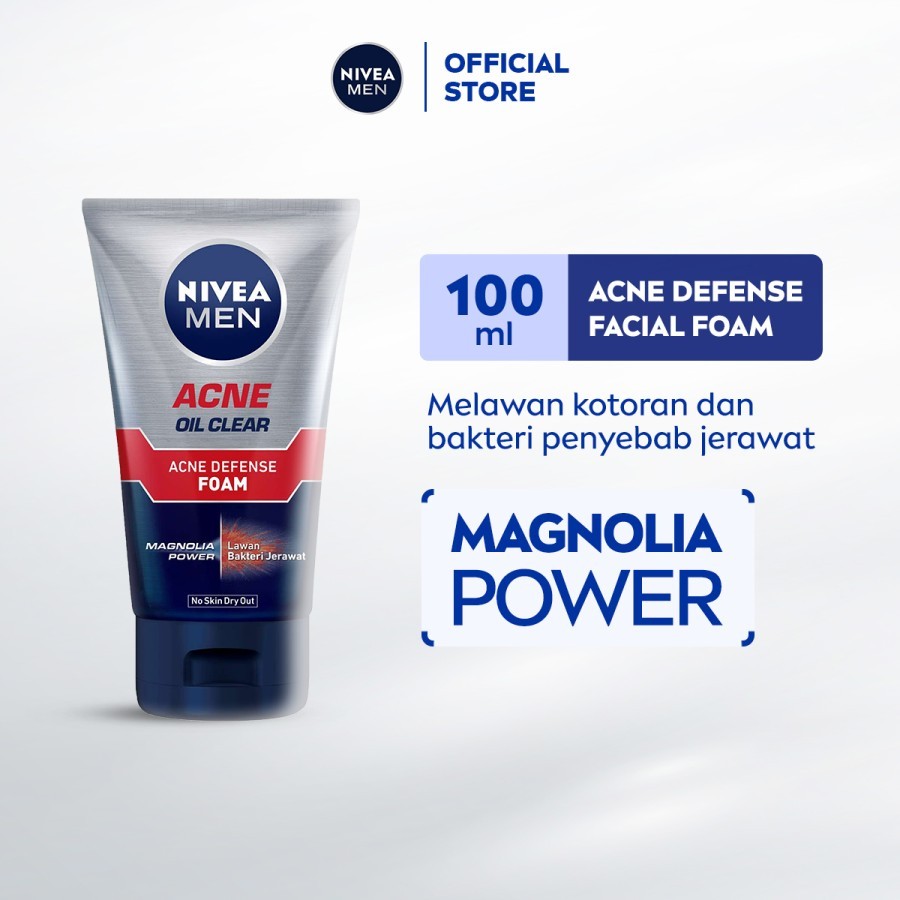 NIVEA MEN Facial Foam 100ml | FACIAL WASH | SABUN CUCI MUKA PRIA