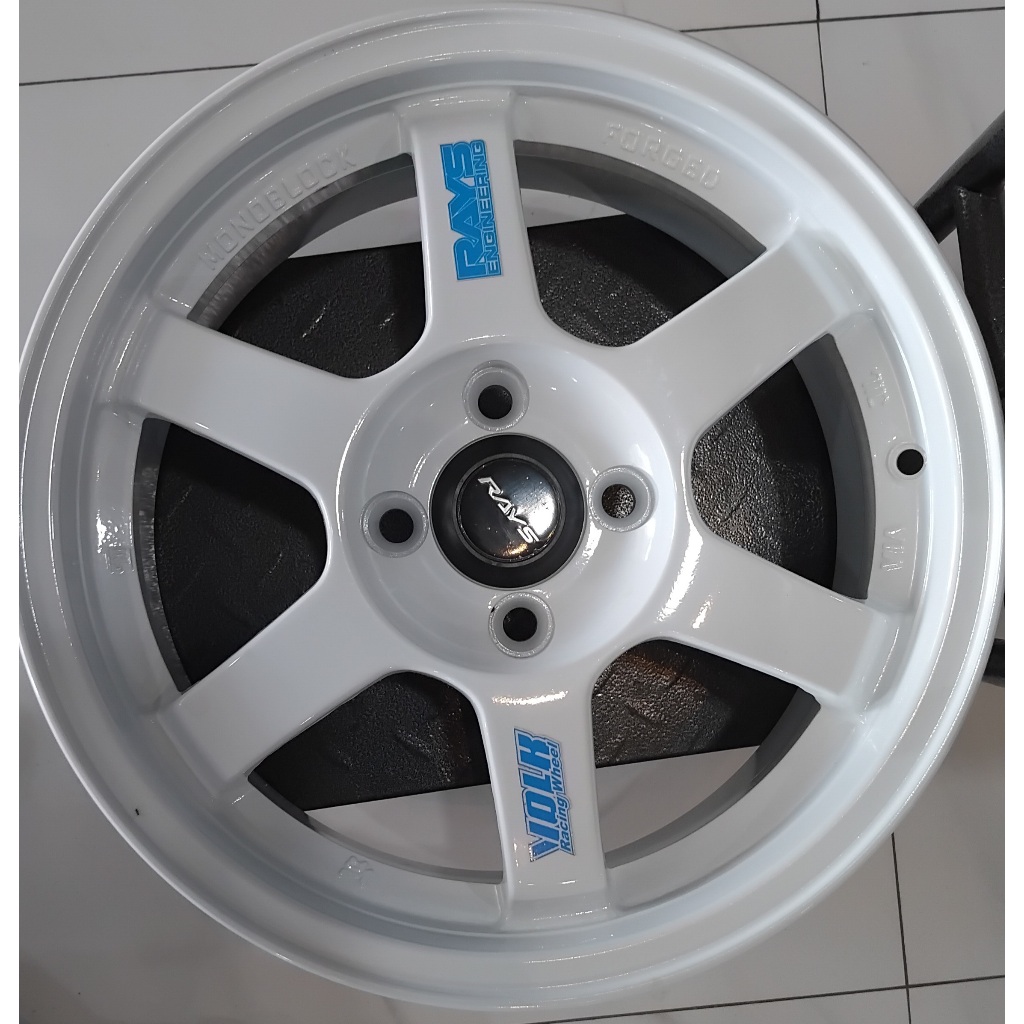 VELG RACING ROSSI BTV 007 VICTORY WARNA WHITE GLOSS RING 15 LEBAR 6.5 LOBANG 4 PCD 100 ET 40