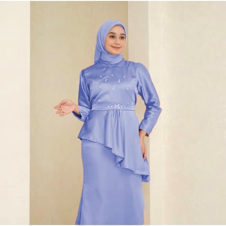 SIYA - Jamila Dress Gamis wanita model terbaru bahan satin silk premium kombinasi payet mutiara