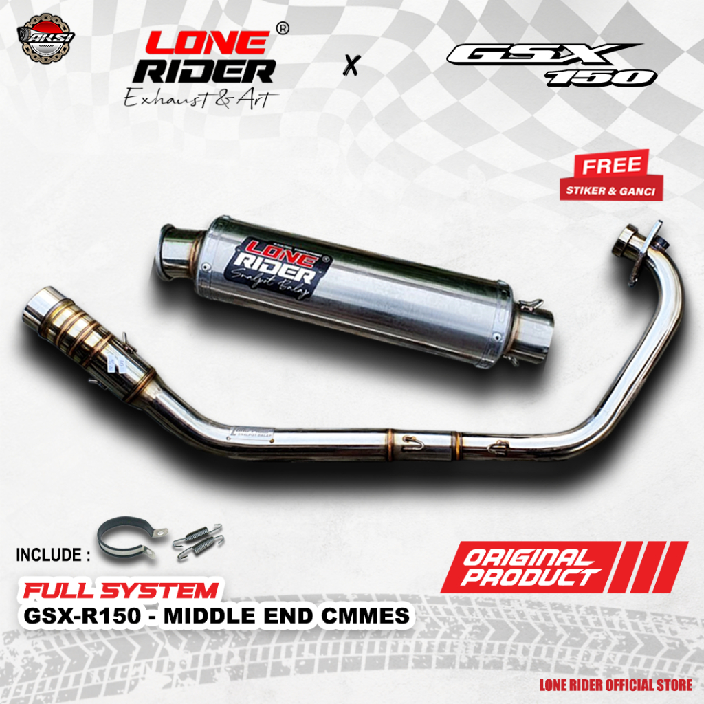 ORIGINAL LONE RIDER Middle End GSX R150 S150 Bandit - Knalpot Racing GSX R150 S150 BANDIT