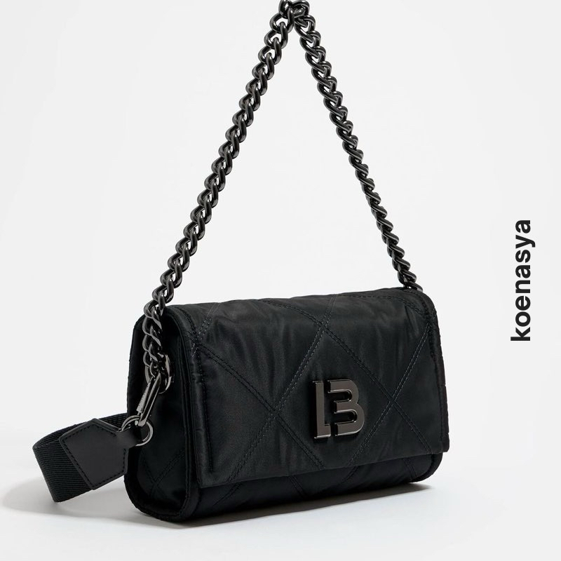 bimba y lola byl shoulder/crossbody BLACK FLAP BAG new