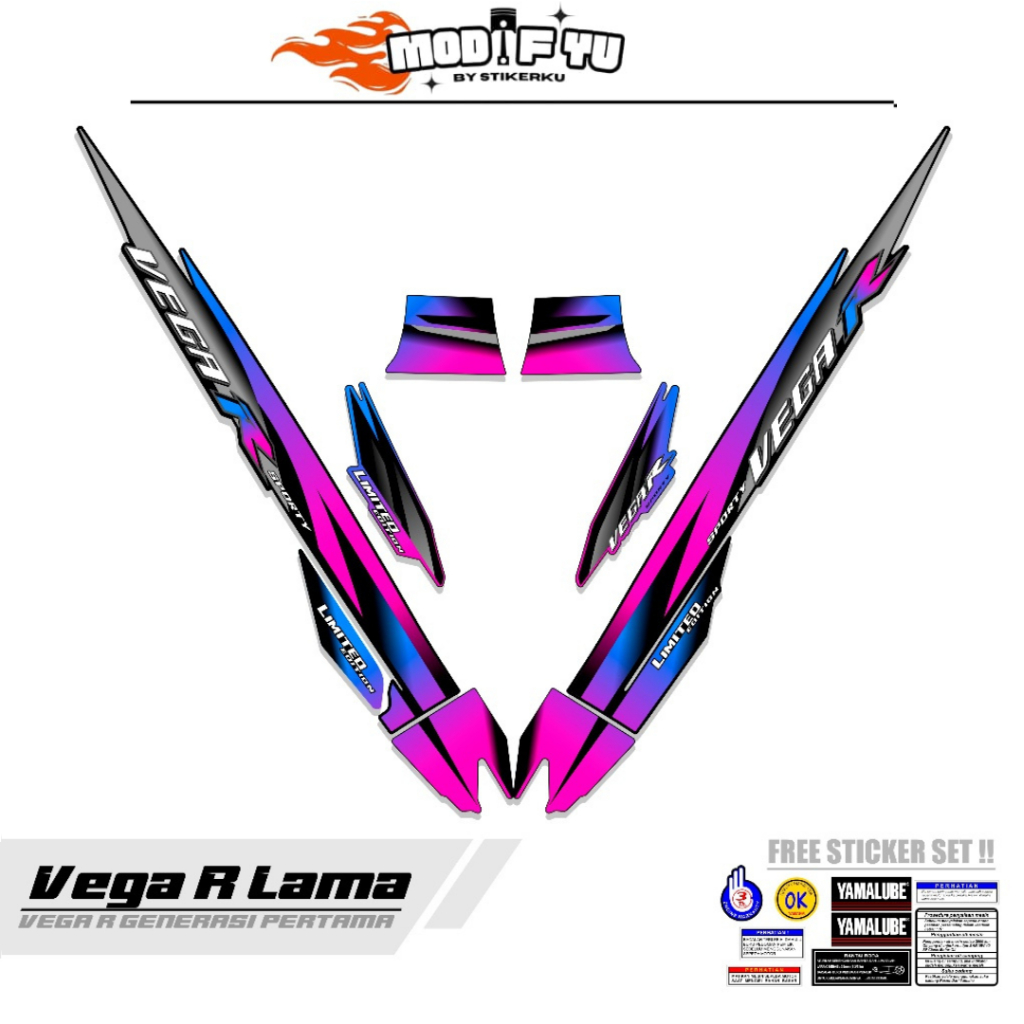 STRIPING VEGA R LAMA MOTIF M8 / STIKER VEGA R LAMA / STIPING VEGA R LAMA / SETIKER VEGA R LAMA / LIS