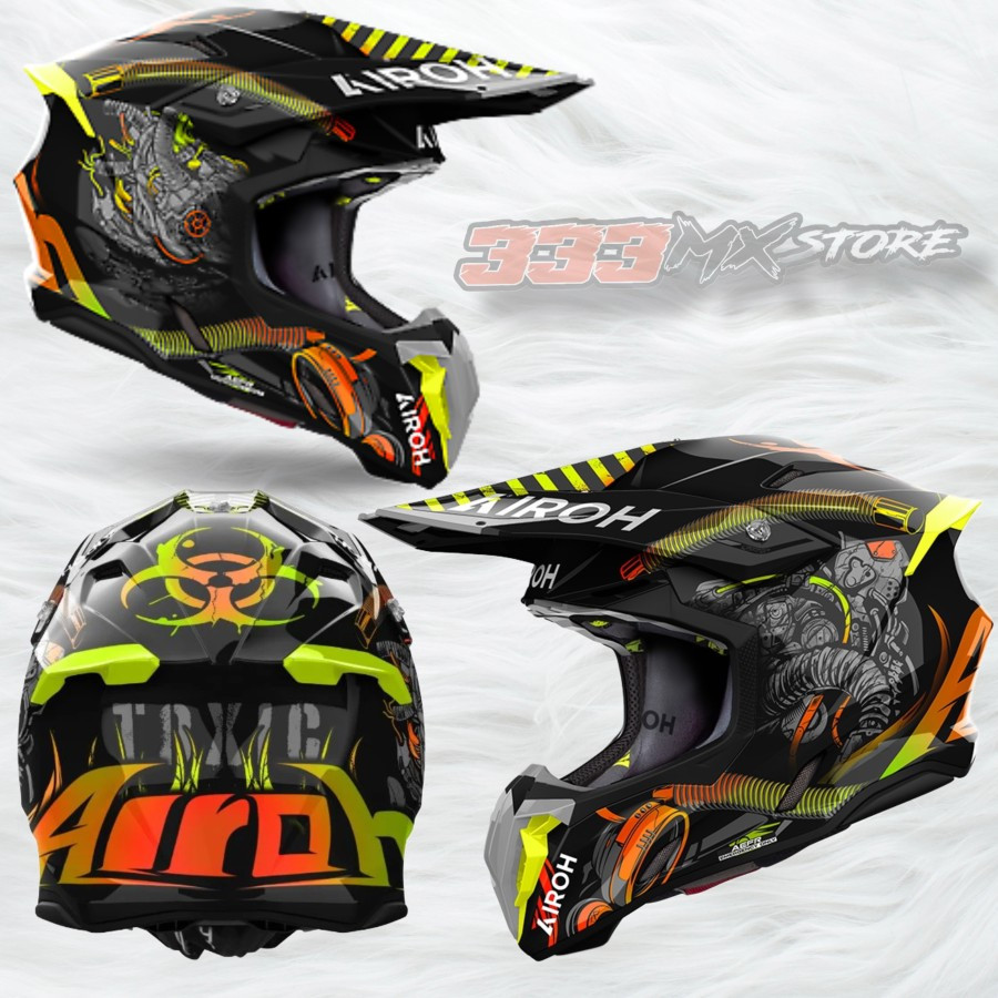 Helm Airoh Twist 3 Toxic Gloss Helmet Airoh Twist 3 Cross Trail Original