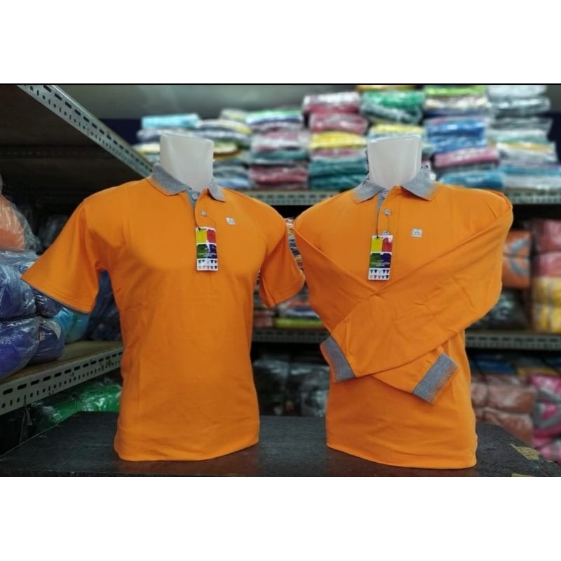 kaos polo lengan panjang//kaos polo seragam//kaos berkerah//polo katun