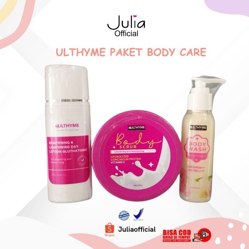 Ulthyme Paket Body Care Body Wash Dosting lotion Body Serum Ulthyme Skincare