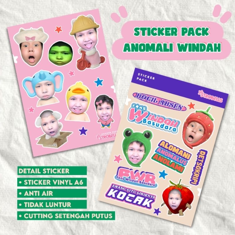 

[PRE-ORDER] STICKER PACK ANOMALI WINDAH BASUDARA | STIKER WINDAH (BACA DESKRIPSI)