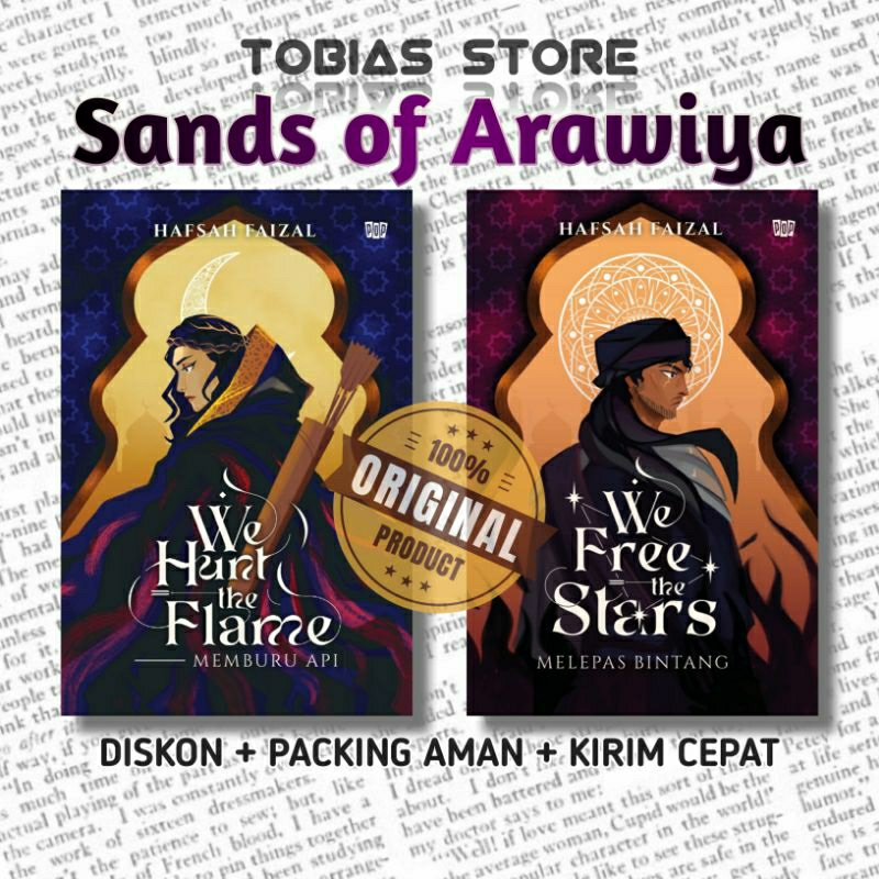 NOVEL SET WE HUNT THE FLAME HAFSAH FAIZAL - DWILOGI BUNDLE ORI WE FREE THE STARS SANDS OF ARAWIYA OR