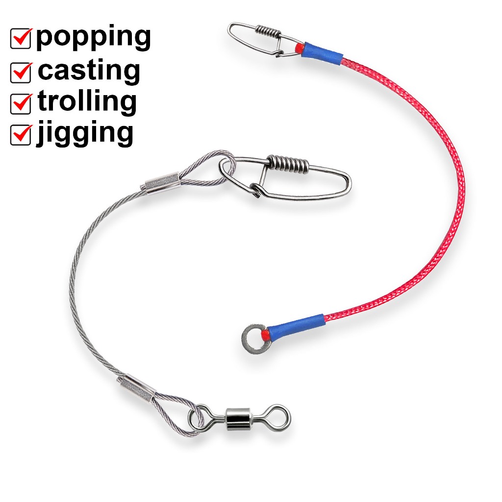 Bemper Umpan Kevlar Kawat Seling Armor Pancing Casting Toman Gabus Jigging Pelindung Anti Gigi Tajam