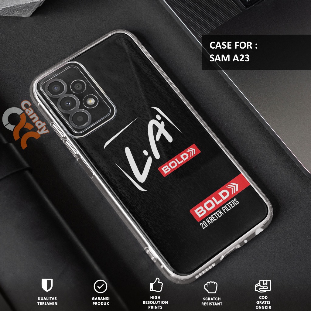 Case SAMSUNG A23 - Casing SAMSUNG A23 Motif RKK - Softcase Premium Fourside - Bening Transparant - S