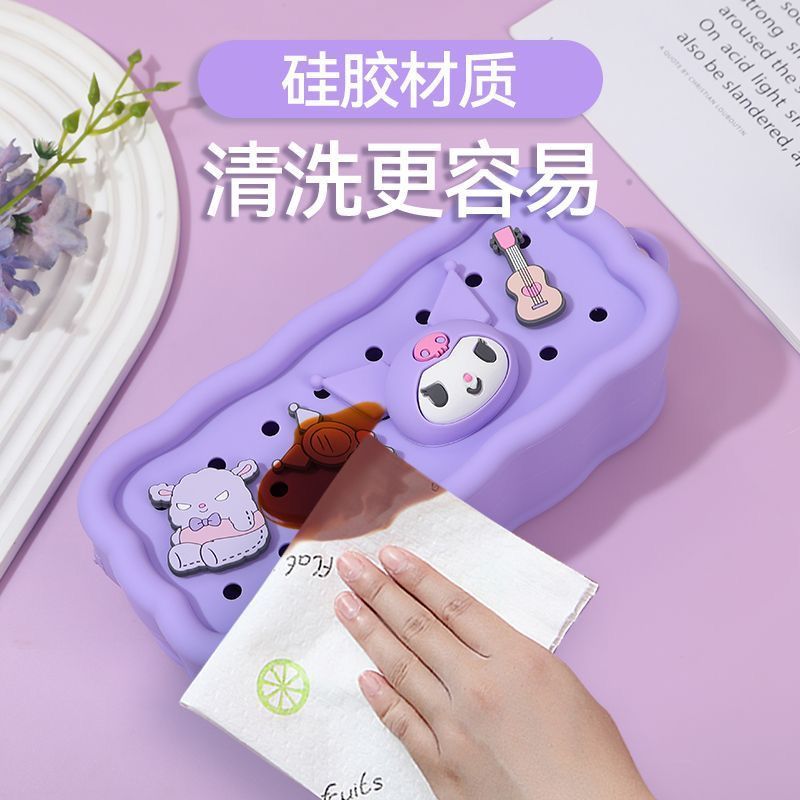 

LH Kotak Pensil Silikon Jibbitz KARTUN KOREA LUCU Pensil Case Kartun Tempat Pensil Jibbitz Karakter