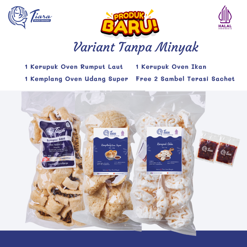 

Package Kerupuk Krupuk Kemplang Oven Tanpa Minyak Tiara Snack Bangka