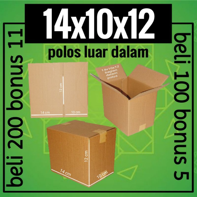 

Kardus box karton packing ukuran 14x10x12
