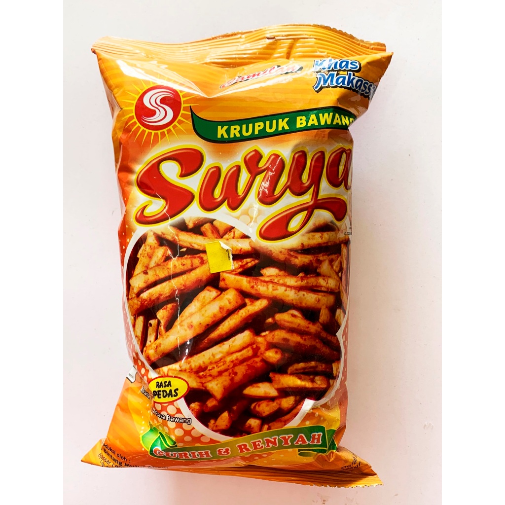 

Kerupuk keripik kripik krupuk surya bawang 225 Gr