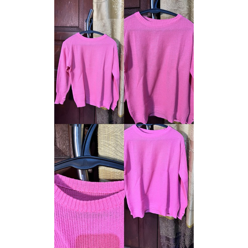 preloved sweater pink fanta