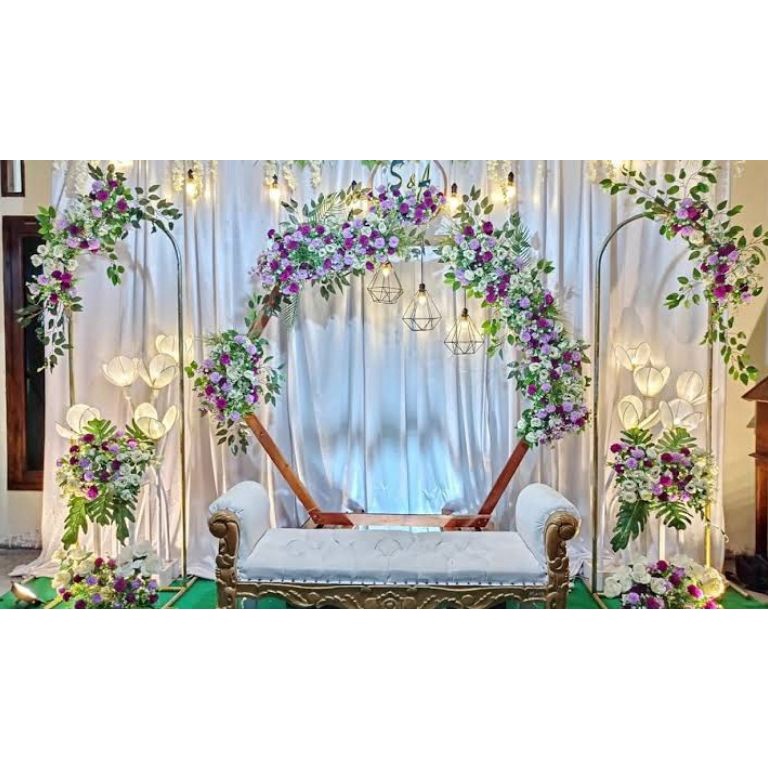 Pasti Berkualitas Dekorasi Backdrop Hexagonal  Dekorasi wedding pengantin  dekorasi foto