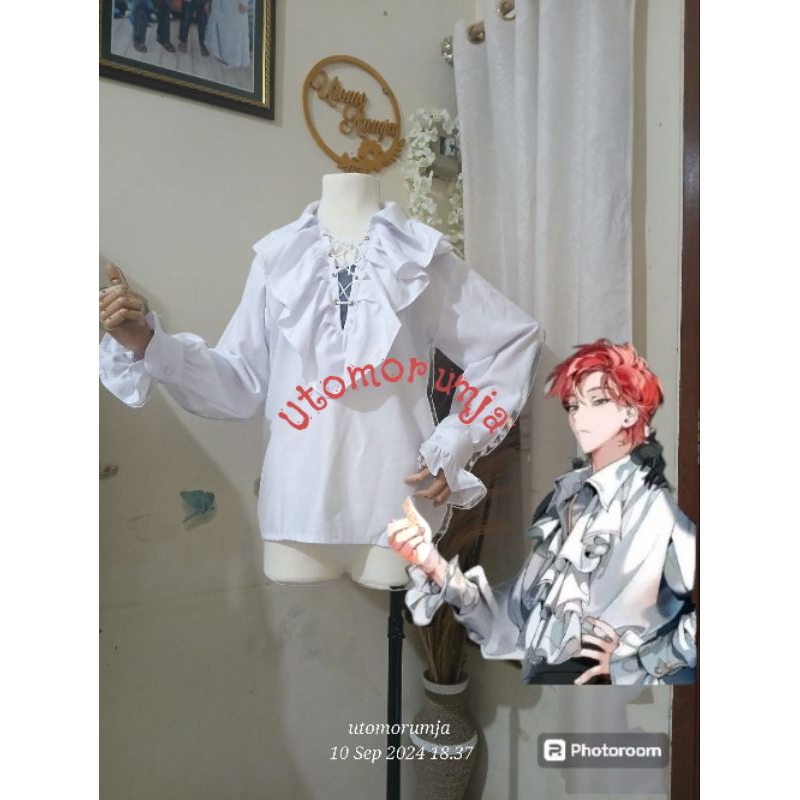 READY SIZE JUMBO Utomorumja kemeja frills kemeja bajak laut outfit  KPop shine idol