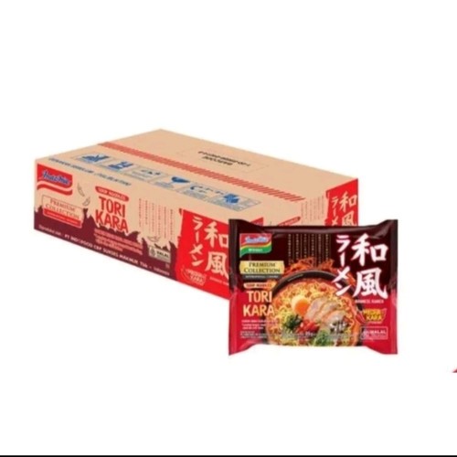 

NOODLES/MIE INSTANT INDOMIE PREMIUM COLLECTION RAMEN KUAH RASA TORI KARA DUS ISI 20 PCS