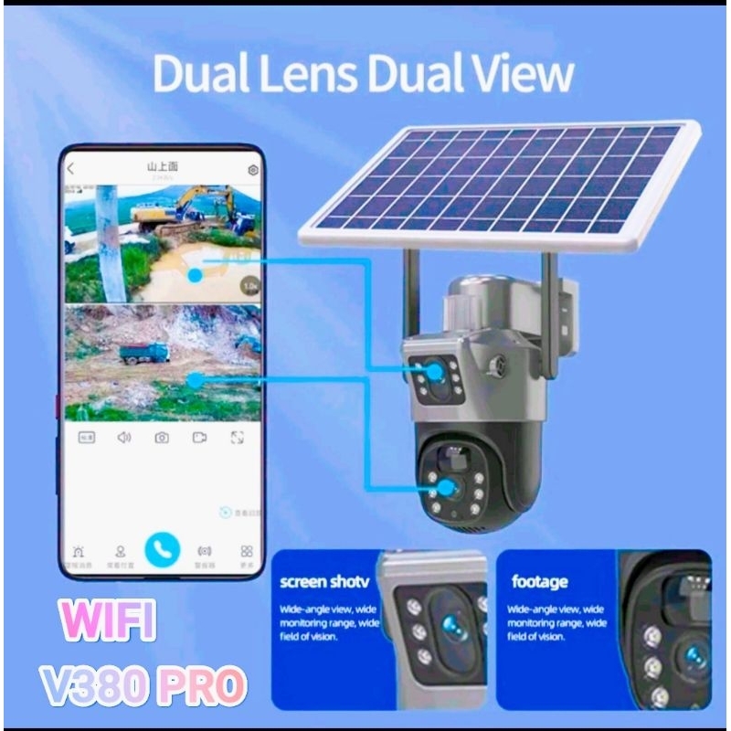 NEW CCTV OUTDOOR 2 LENSA WIFI CCTV SOLAR