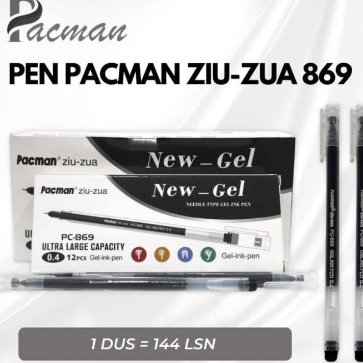 

STOCK MASIH BANYAK PULPEN PACMAN ZIUZUA 869 1 PACK ISI 12 PCS PULPEN GEL MURAH PULPEN PACMAN MURAH