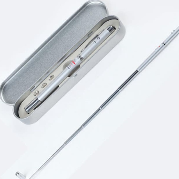 

BRAND Pulpen Laser Pena Bolpoin LED Aluminium Pointer 5 IN 1 Pen Ballpoint Presentasi Dengan Box