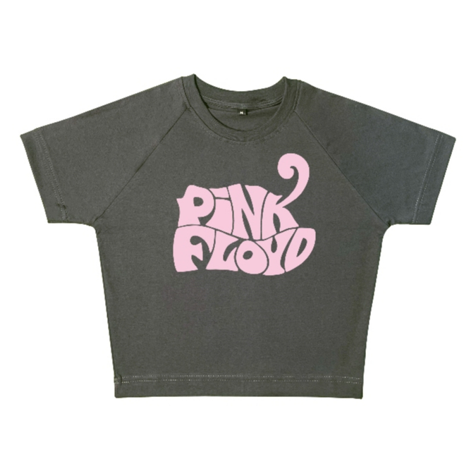 Crop Top Pink Floyd Crop Tee T-shirt Combed 24s Wanita Kaos Pendek Wanita