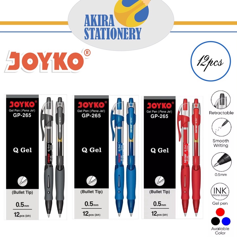 

TERMURAH PULPEN PEN PENA G GEL GP 265 12 PCS