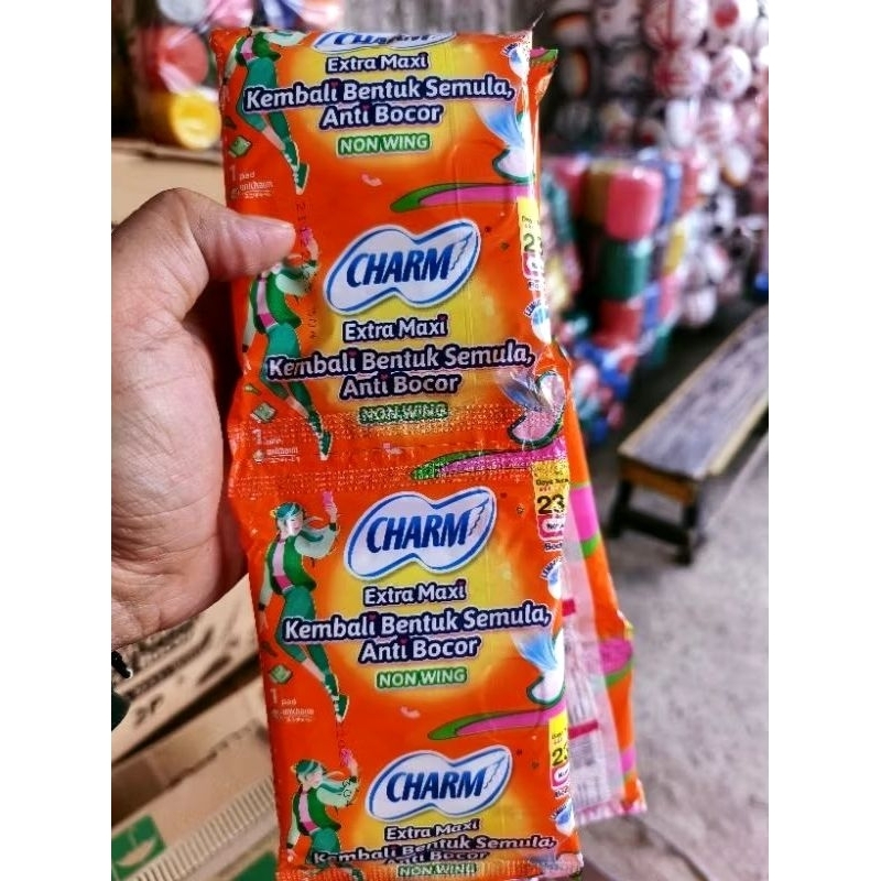 Pembalut charm/pembalut menstruasi non wings 3 renceng 30 sachet