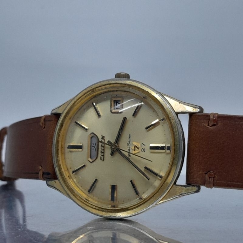 Jam tangan pria original Citizen crystal seven automatic 27 jewels 70111086