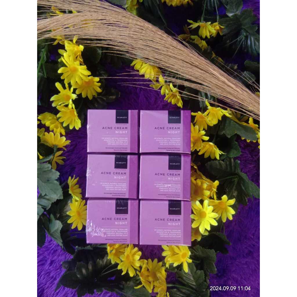 SCARLETT WHITENING ACNE NIGHT CREAM - Krim Malam