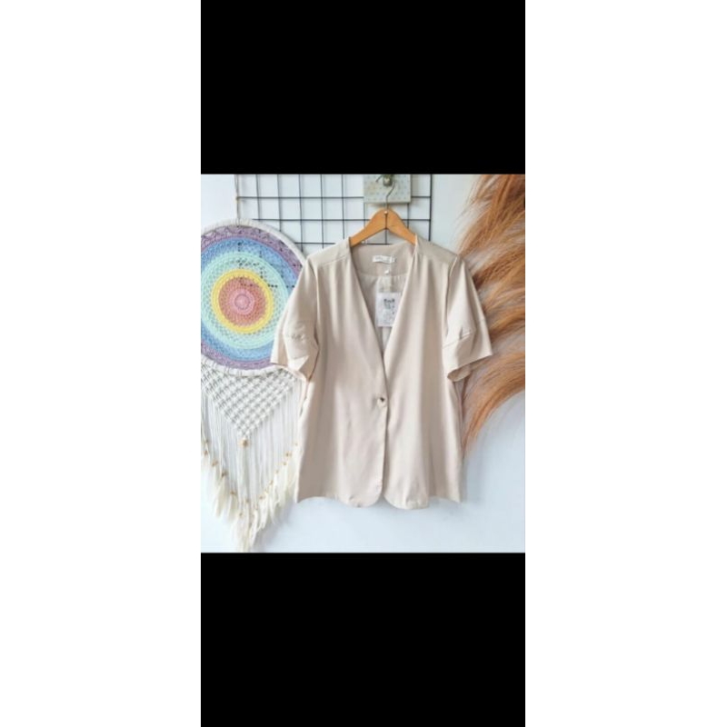 blazer wanita cream allsize