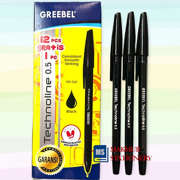 

PRODUCT TERMURAH Pulpen Ballpoint Pen Greebel Technoline 12 Pcs