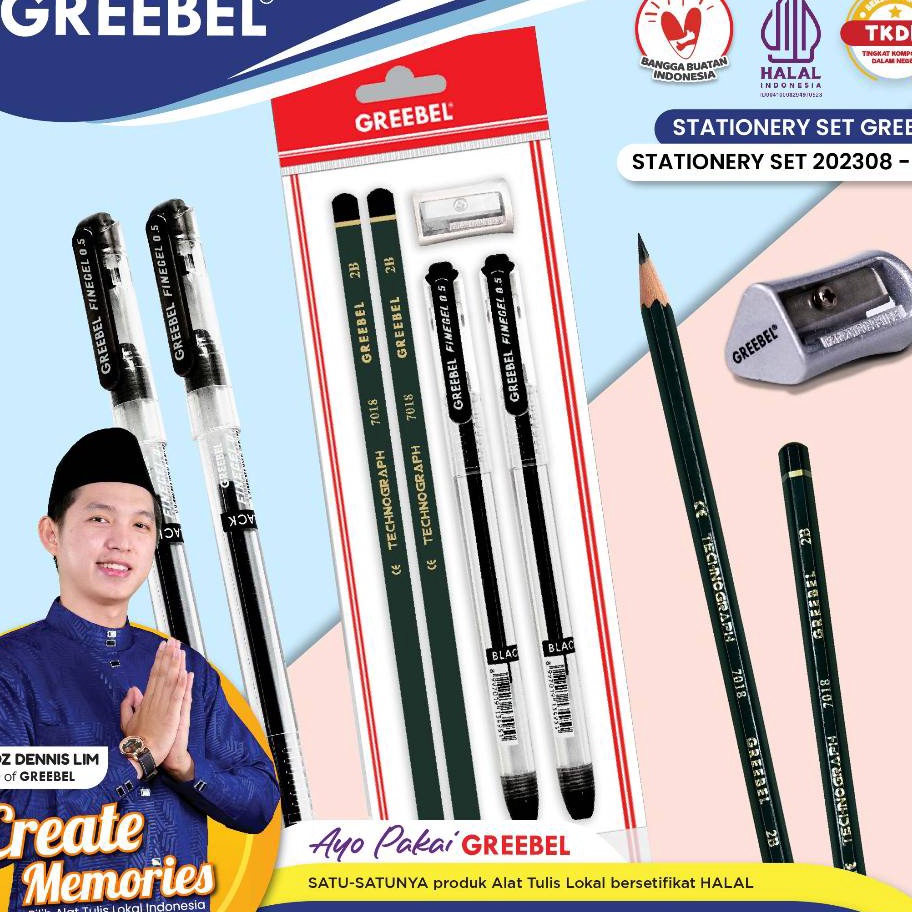 

SEGERA BELI GREEBEL STATIONERY SET 223815StationaryStationery Set alat tulis ATK