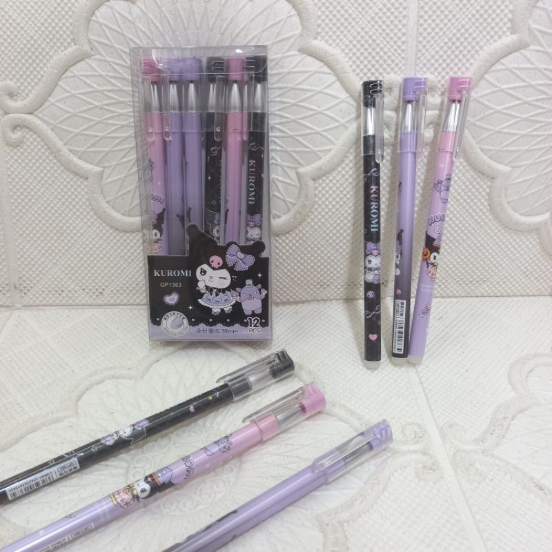 

AMS (12pcs) pen gel bisa hapus/erasable pen lucu fancy pen karakter yang bisa di hapus